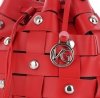Vittoria Gotti Modna Torebka Skórzana Unikatowy Shopper Made in Italy Czerwona